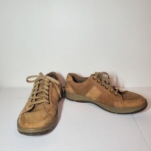 GH Bass & Co Men's Size 9M Tan Knight Leather Casual Lace up Sneaker Shoe
